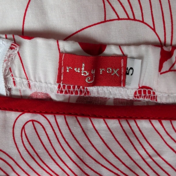 RUBY ROX Polka Dot Floral Strapless Dress - Picture 5 of 5